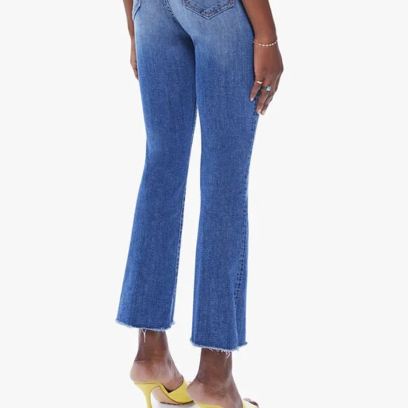 NWT Mother Denim The Hustler Ankle Fray Jeans Color Blue Women's Size 24 - Picture 5 of 6